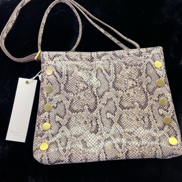 🆕 Hammitt Duke Daisy Snake Print Triple Compartment Bag, Brushed Gold Accents - Picture 4 of 14